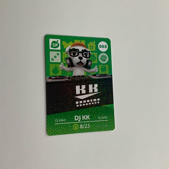 Nintendo Other - DJ KK Slider #003 Animal Crossing NINTENDO Amiibo Card Series 1 MINT NEW HORIZON